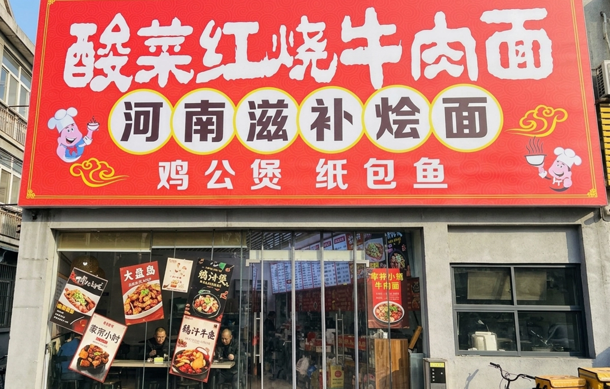 上海酸菜紅燒牛肉麵河南滋補燴麵